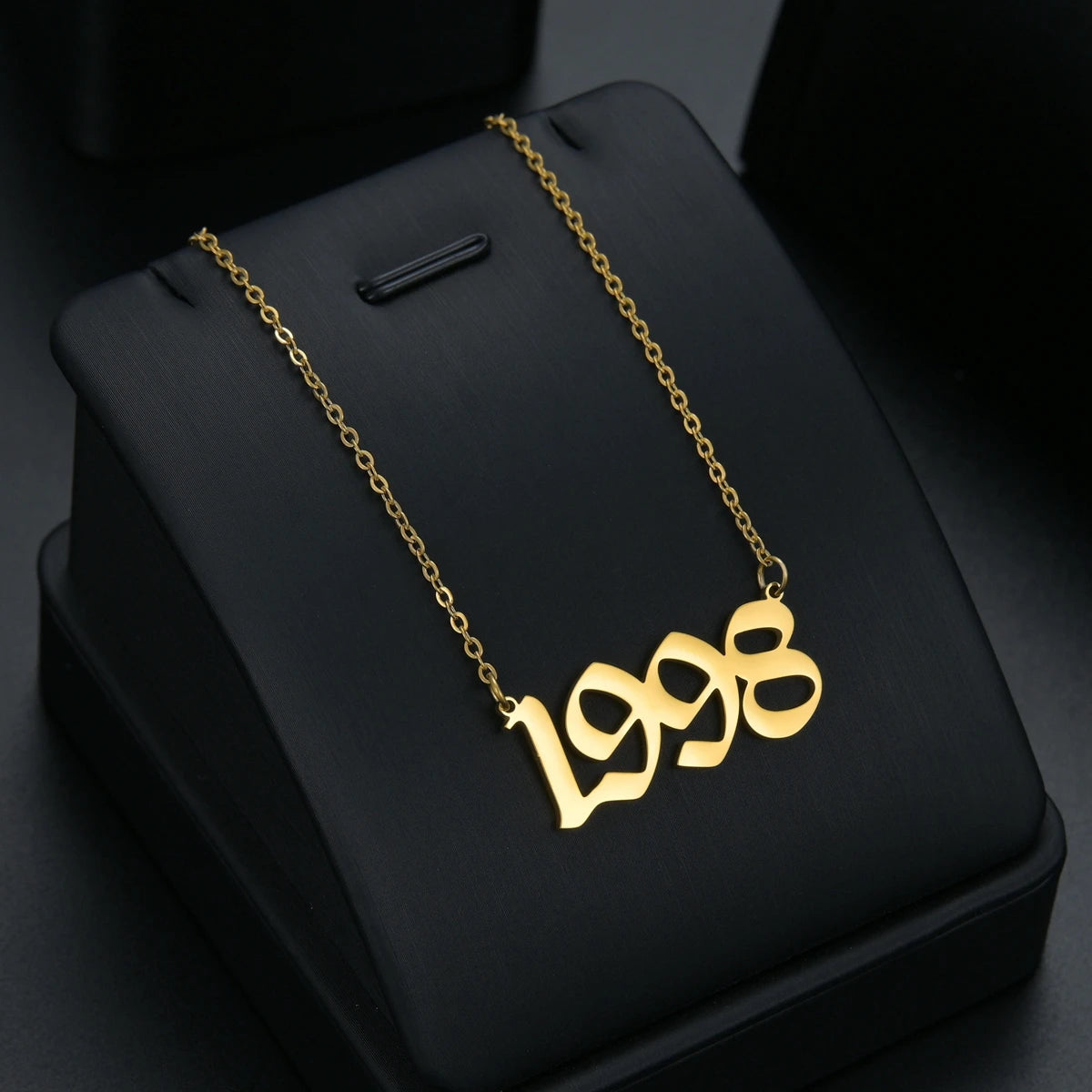 Collier Année de Naissance Signature – Acier Inox & Or 18K