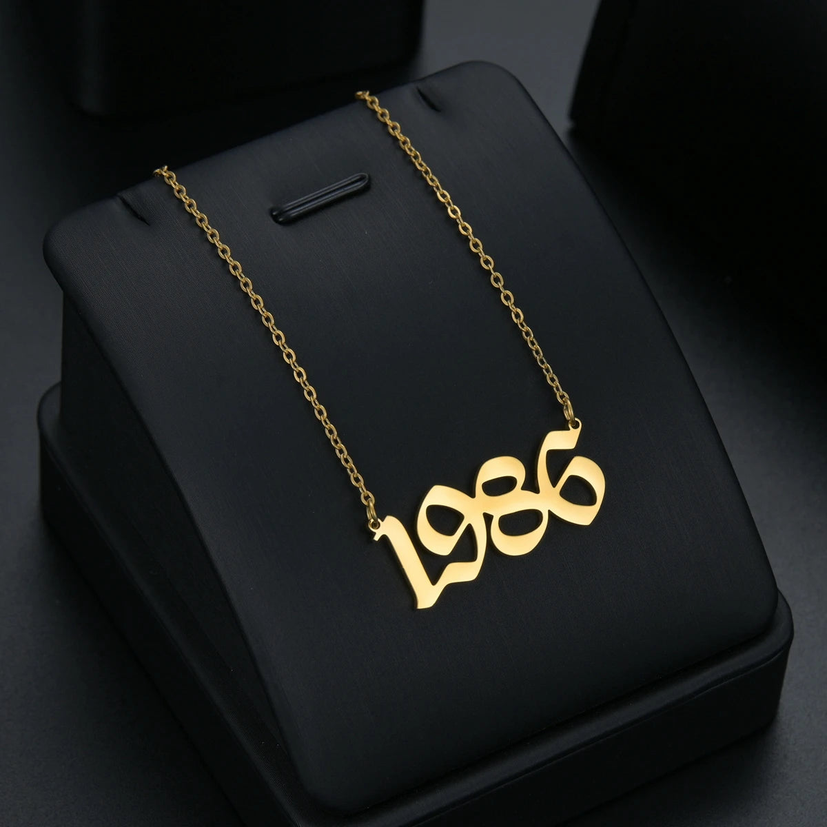 Collier Année de Naissance Signature – Acier Inox & Or 18K