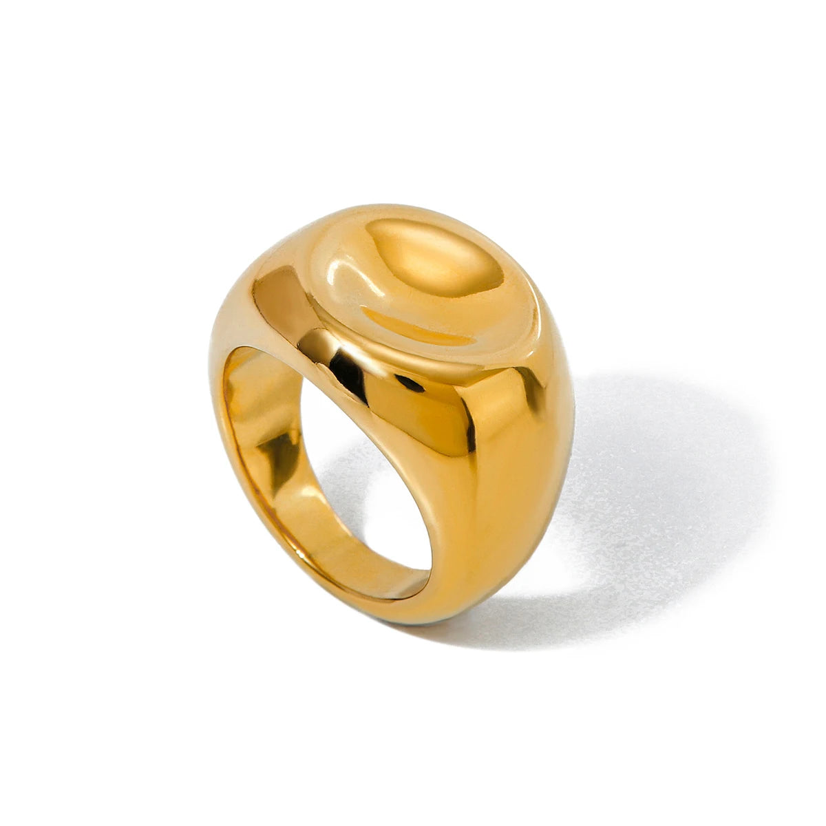 Bague Statement Perle d'Eau Douce | Jonc Gros Plaqué Or 18K 316L PVD