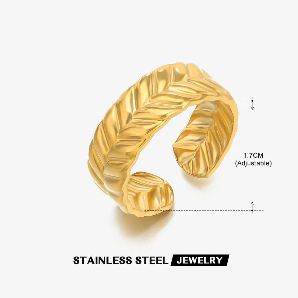 Bagues en acier inoxydable 316L pour femmes, couleur or réglable, petite étoile ouverte, bijoux féminins, cadeaux de mariage, nouvelle tendance