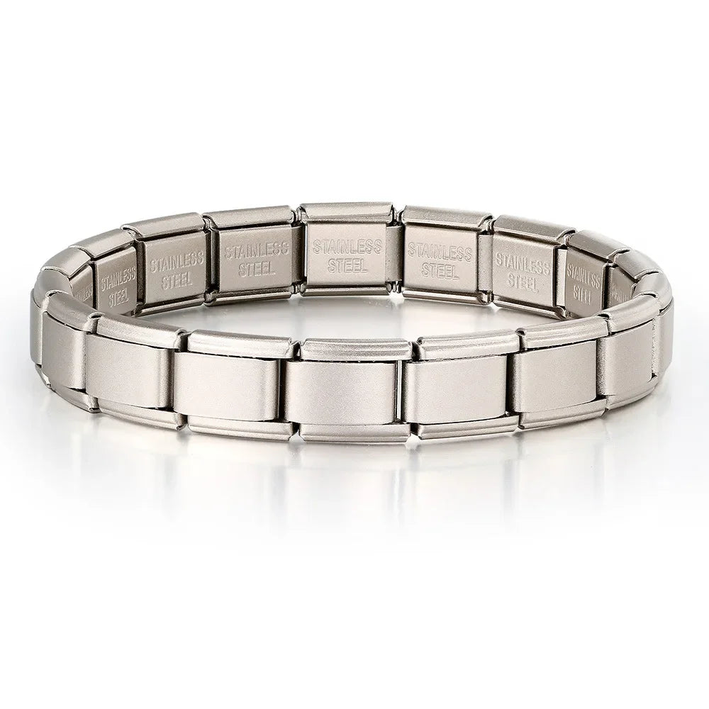 Bracelet à Maillons Modulaires 9mm | Acier Inoxydable Homme/Femme – Style Charm Italien