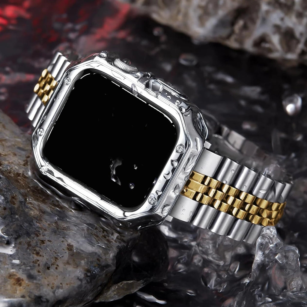 Bracelet Apple Watch Métal Étanche | Acier Inoxydable Sangle Ultra 49mm / 45mm