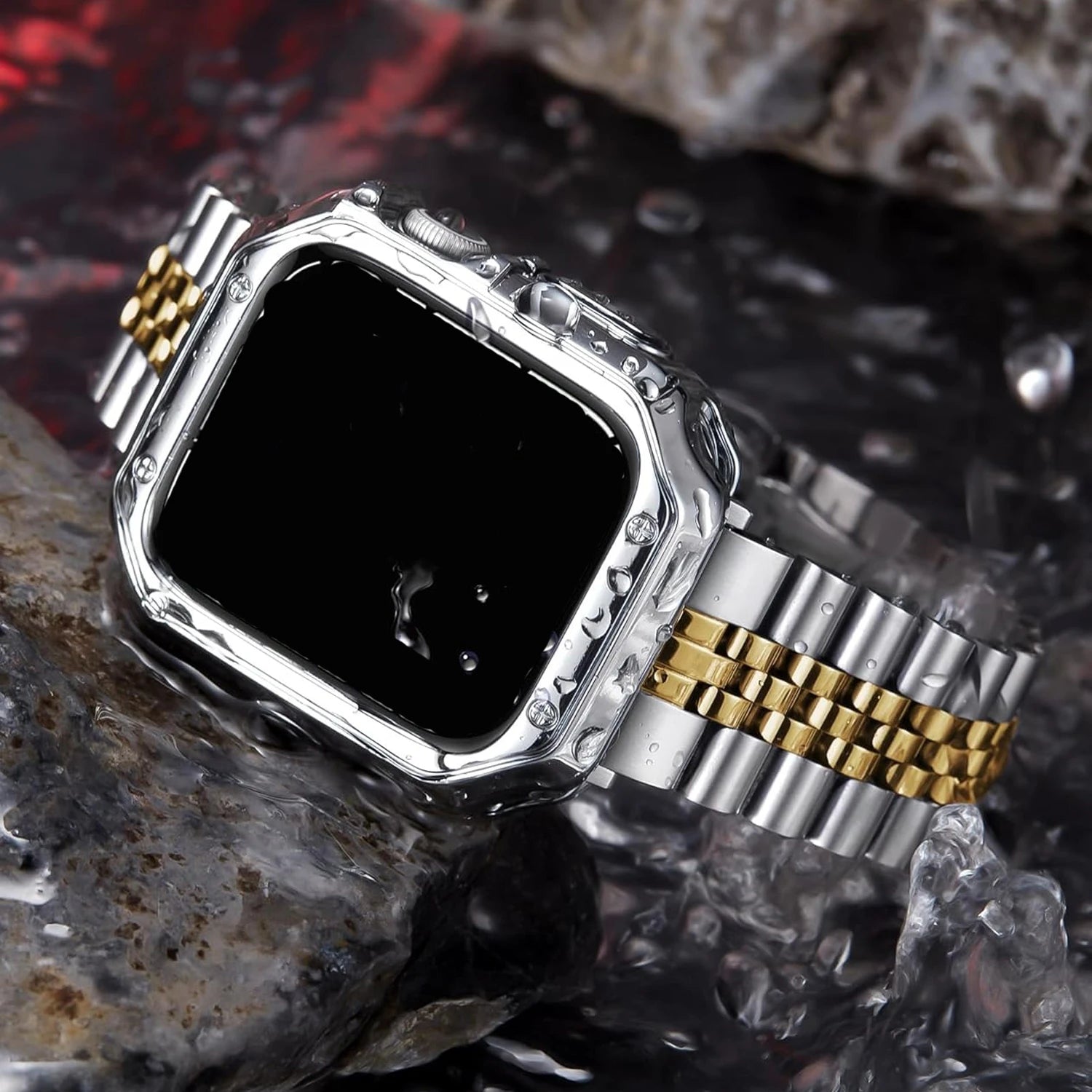 Bracelet Apple Watch Métal Étanche | Acier Inoxydable Sangle Ultra 49mm / 45mm
