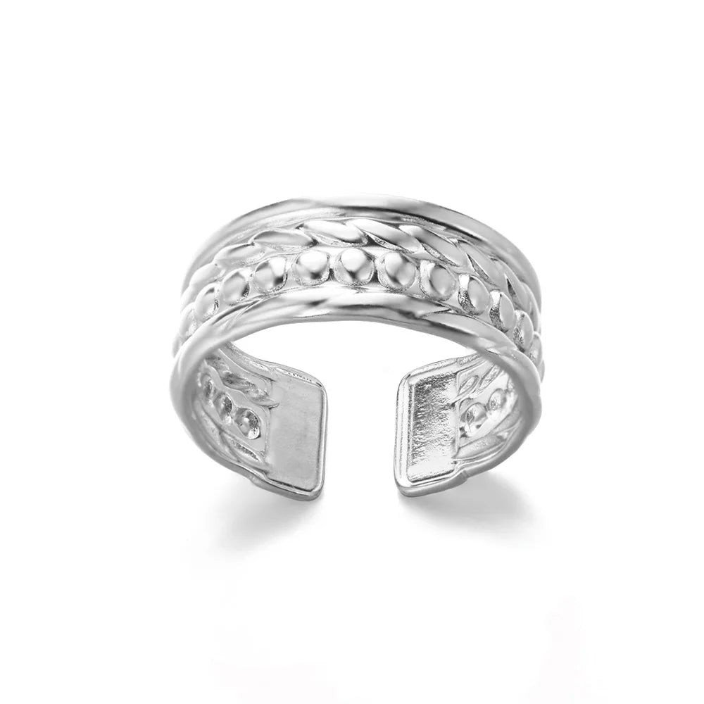 Bagues en acier inoxydable 316L pour femmes, couleur or réglable, petite étoile ouverte, bijoux féminins, cadeaux de mariage, nouvelle tendance