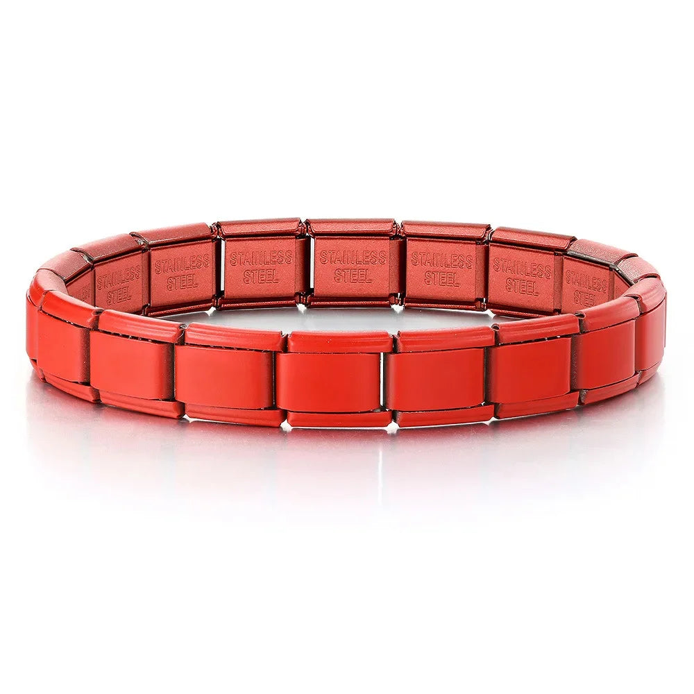 Bracelet à Maillons Modulaires 9mm | Acier Inoxydable Homme/Femme – Style Charm Italien