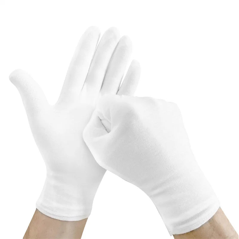 Gants d'Inspection "Expert" - 100% Coton (Lot de 12 Paires)