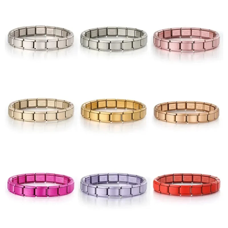 Bracelet à Maillons Modulaires 9mm | Acier Inoxydable Homme/Femme – Style Charm Italien