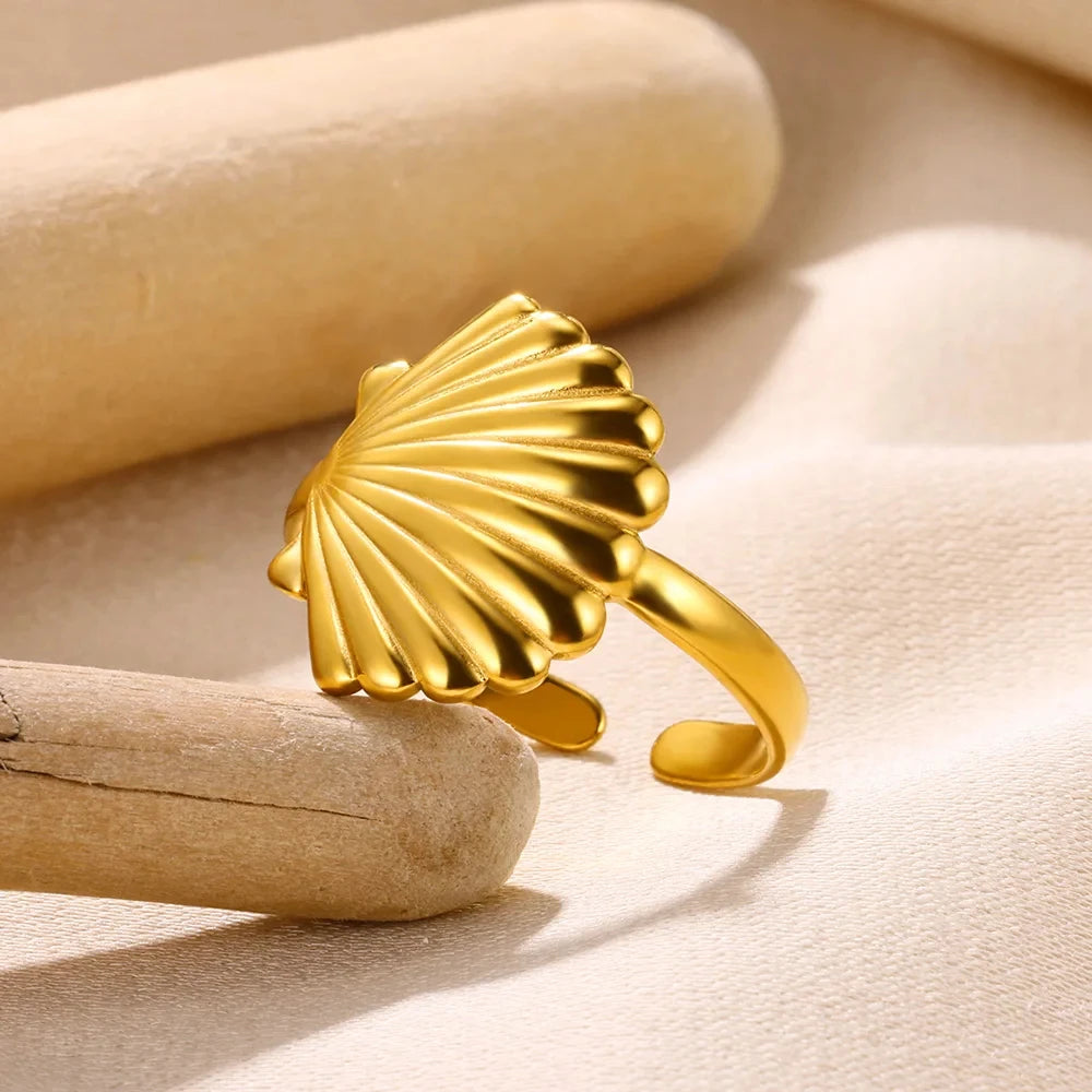 Bagues en acier inoxydable 316L pour femmes, couleur or réglable, petite étoile ouverte, bijoux féminins, cadeaux de mariage, nouvelle tendance