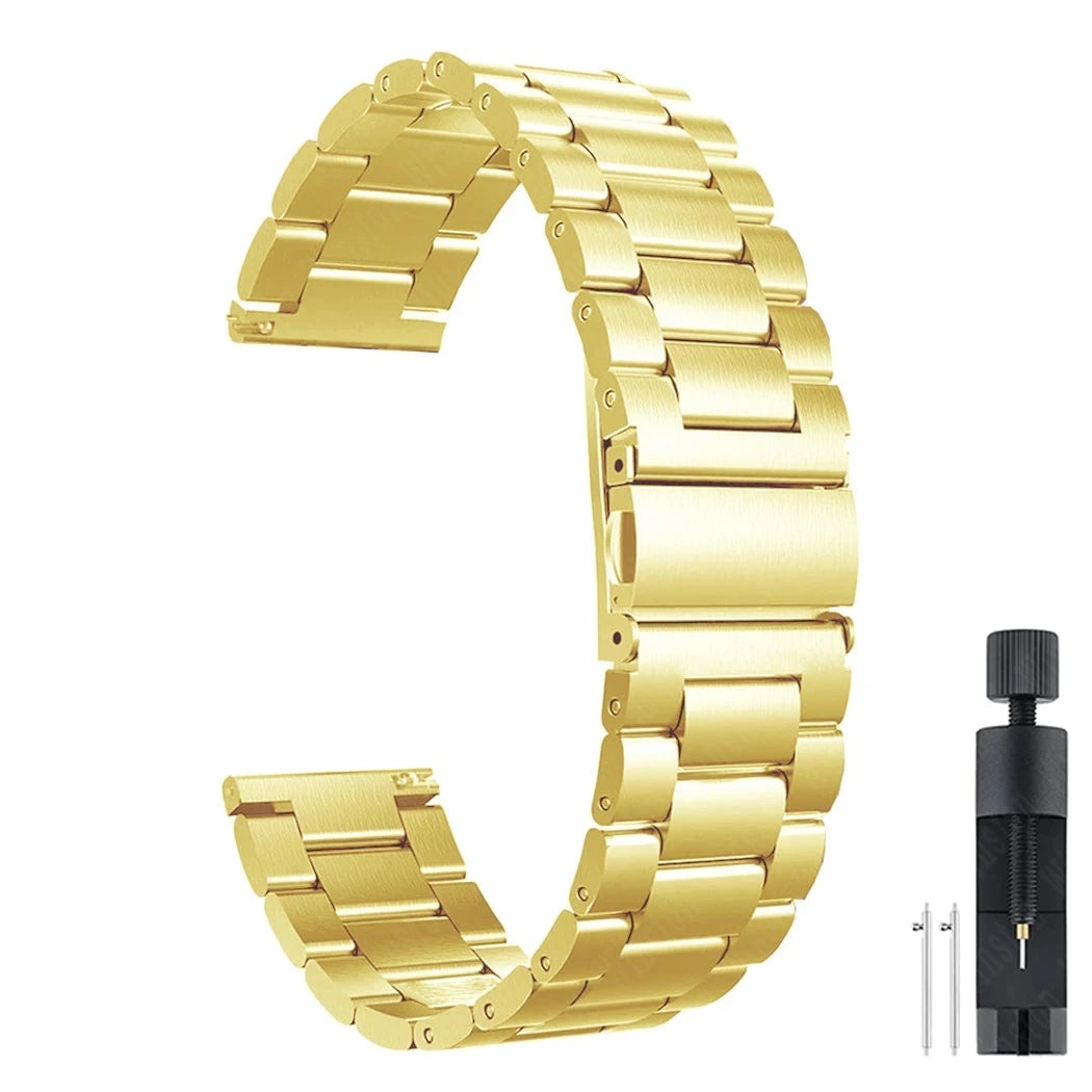 Bracelet en acier inoxydable, 20mm 22mm, pour Samsung Galaxy Watch 7 6 5 4 5Pro 40/44mm 6 Classic 43mm 47mm, bracelet métallique pour Huawei GT5 4Pro
