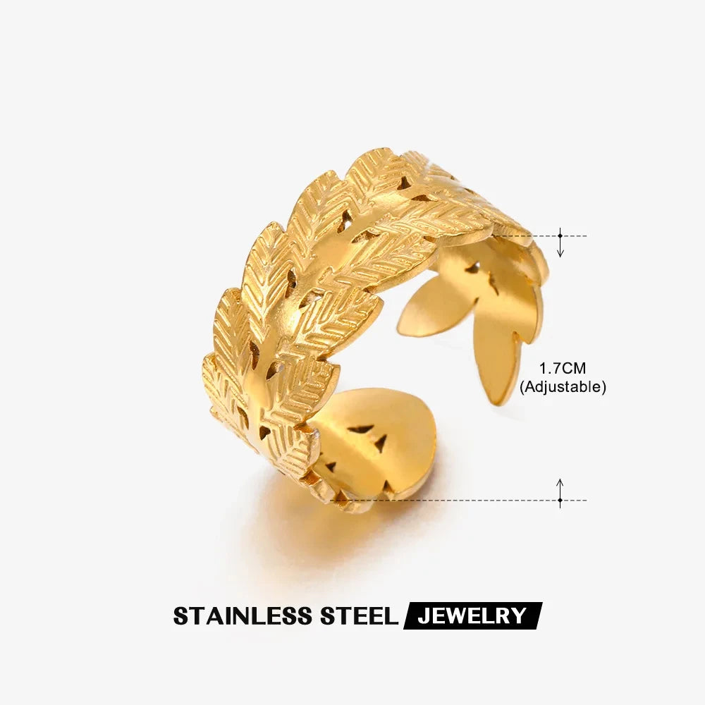 Bagues en acier inoxydable 316L pour femmes, couleur or réglable, petite étoile ouverte, bijoux féminins, cadeaux de mariage, nouvelle tendance