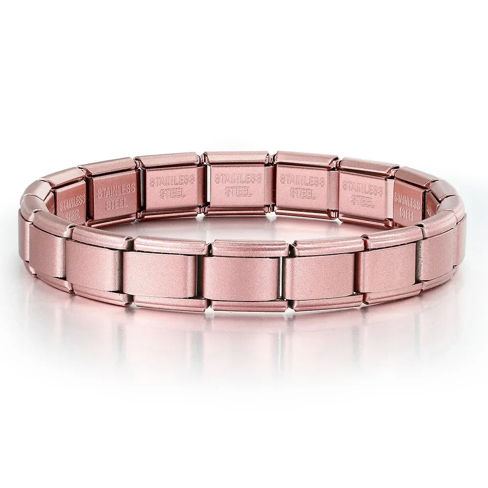 Bracelet à Maillons Modulaires 9mm | Acier Inoxydable Homme/Femme – Style Charm Italien