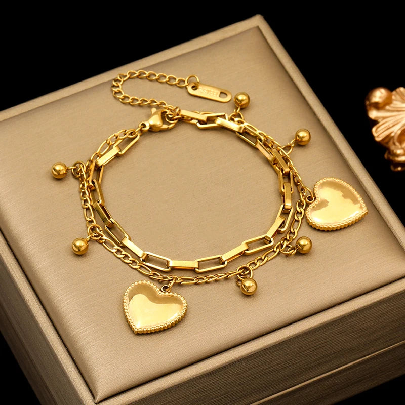 Bracelet Torsadé Plaqué Or 18K Femme – Bijou Acier Inoxydable Étanche & Anti-Ternissement