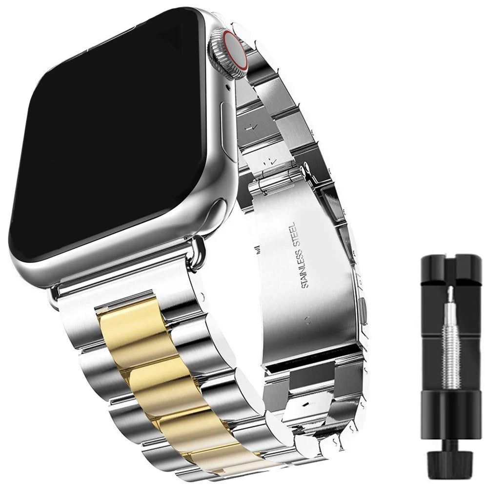 Bracelet Apple Watch Métal Étanche | Acier Inoxydable Sangle Ultra 49mm / 45mm