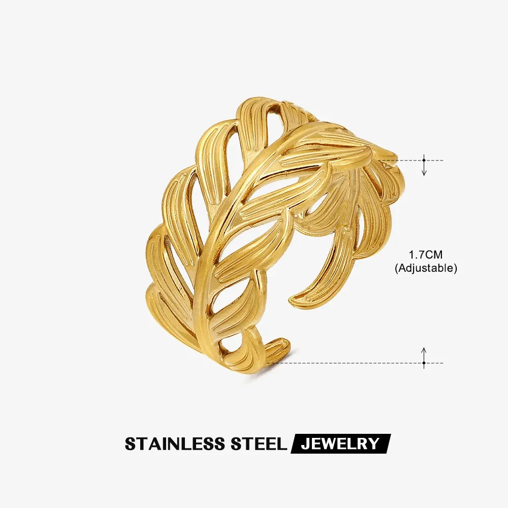 Bagues en acier inoxydable 316L pour femmes, couleur or réglable, petite étoile ouverte, bijoux féminins, cadeaux de mariage, nouvelle tendance