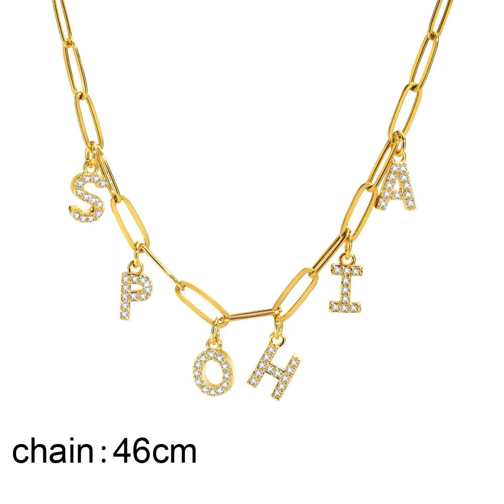 Collier "Initiales" - Pendentif Personnalisé (Acier Inoxydable)