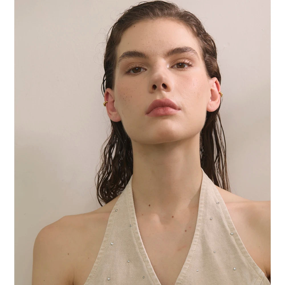 Clip d'Oreille Perles Signatures – Acier Inox & Or 18K (PVD)