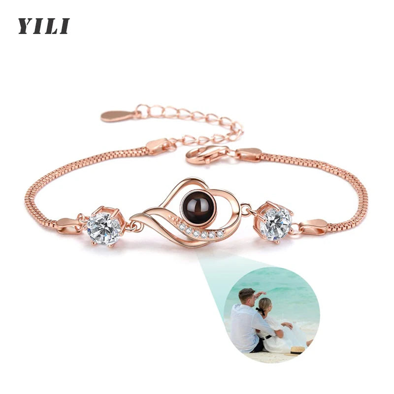 Bracelet Projection Photo Personnalisé – Acier Inoxydable