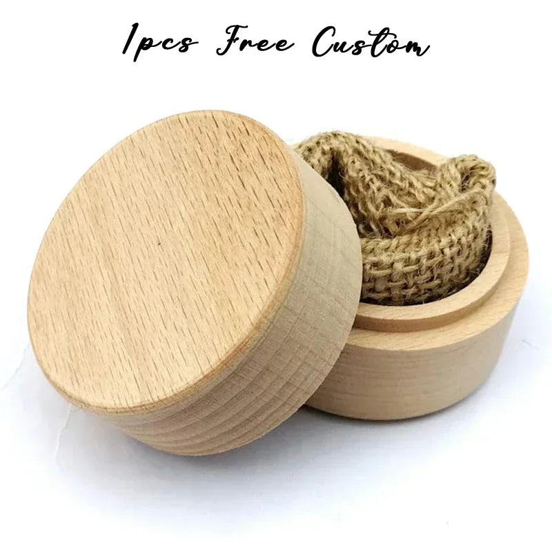 Boîte à Bagues en Bois Personnalisée - Gravure Noms & Date