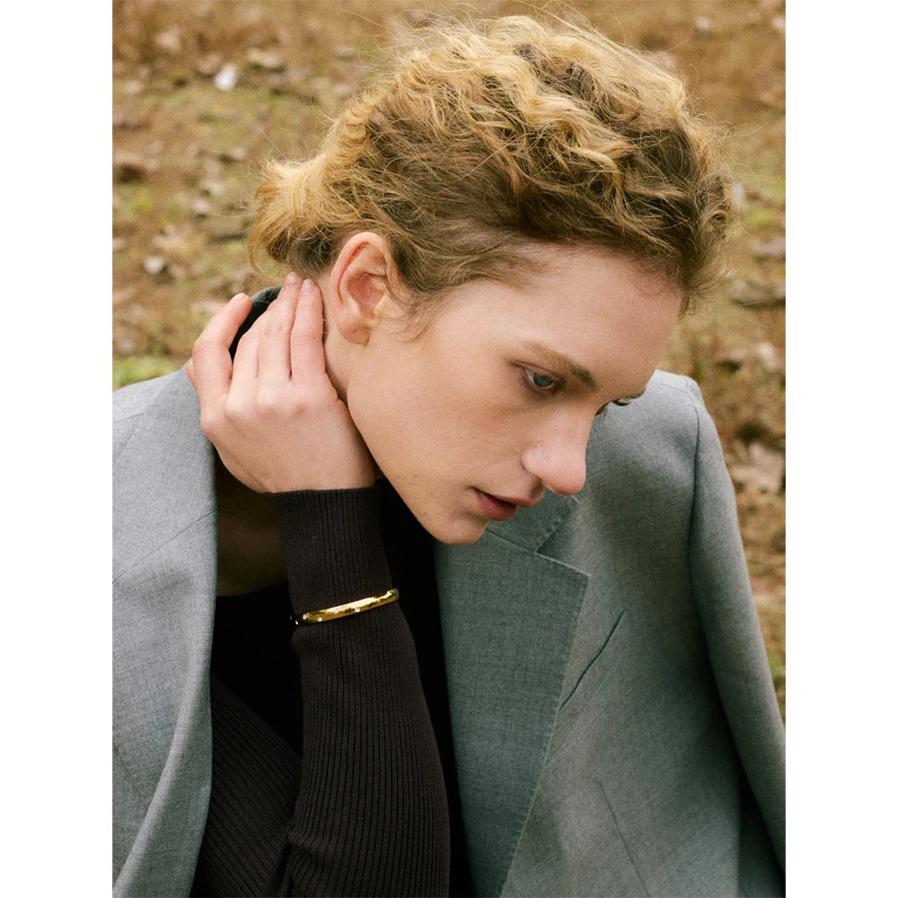 Bracelet Chaîne Zircone Femme | Plaqué Or PVD Acier Inoxydable Étanche