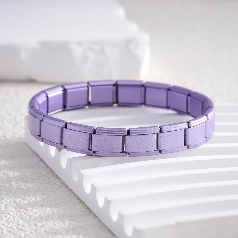 Bracelet à Maillons Modulaires 9mm | Acier Inoxydable Homme/Femme – Style Charm Italien