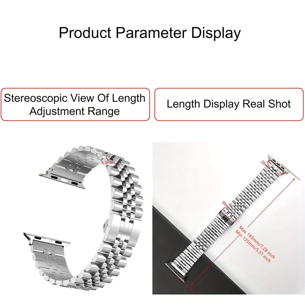 Bracelet Apple Watch Métal Étanche | Acier Inoxydable Sangle Ultra 49mm / 45mm