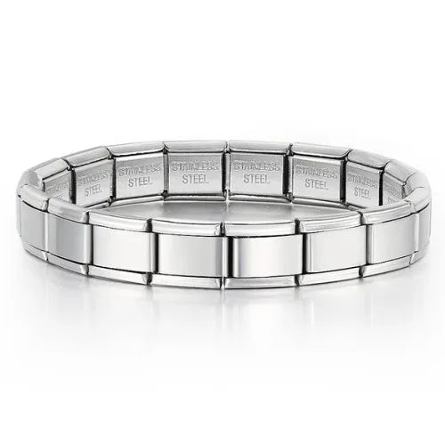 Bracelet à Maillons Modulaires 9mm | Acier Inoxydable Homme/Femme – Style Charm Italien