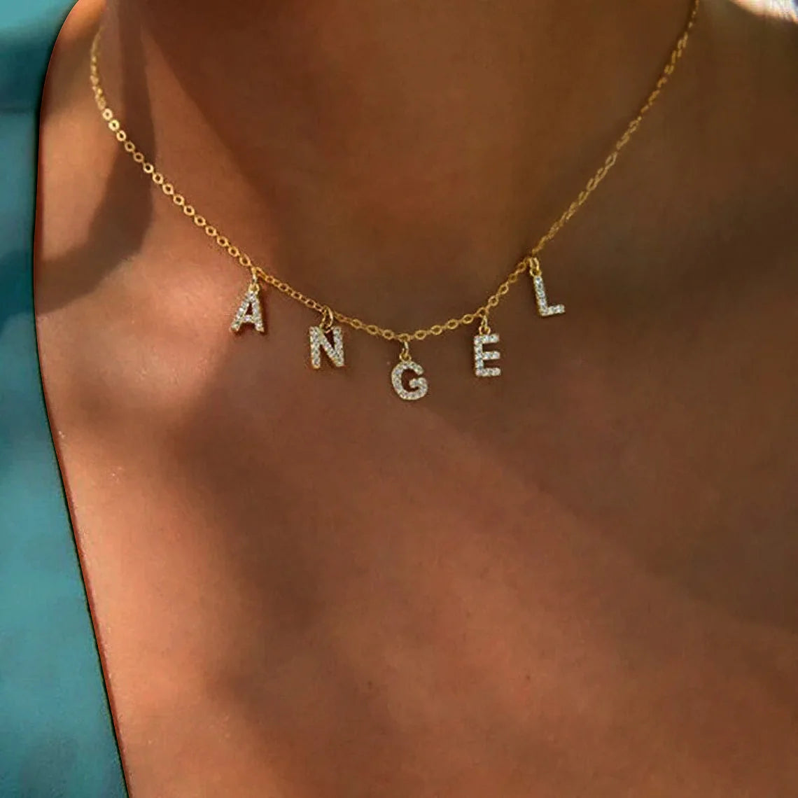 Collier "Initiales" - Pendentif Personnalisé (Acier Inoxydable)