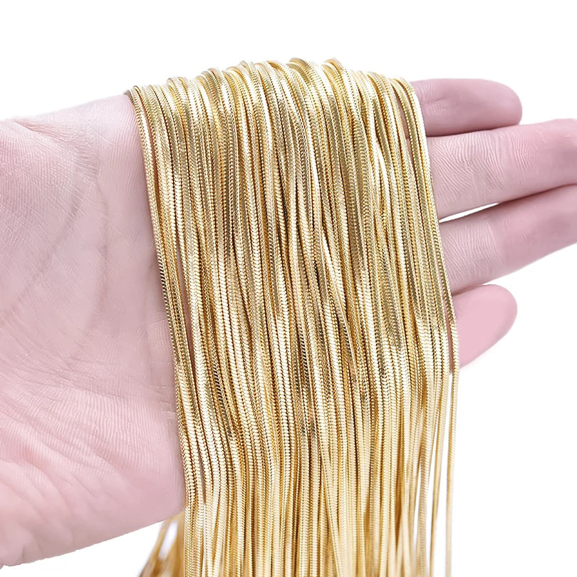 Collier chaîne serpent en acier inoxydable, 45/50/60/70cm, accessoires pour femmes et hommes, bijoux Vintage, vente en gros