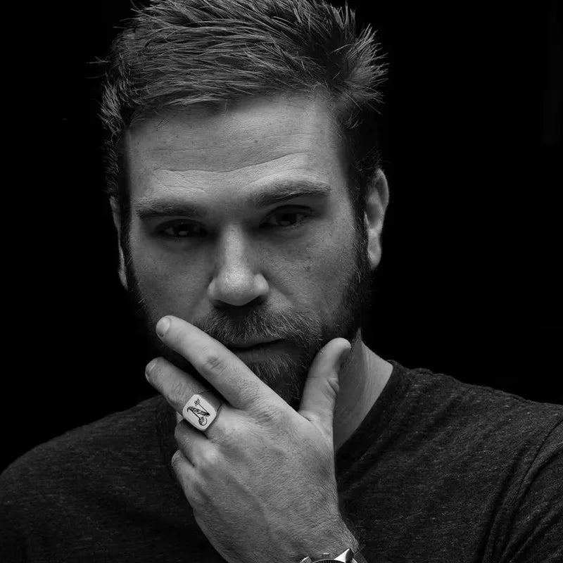 Chevalière Signature Rétro – Acier Inoxydable & Initiales