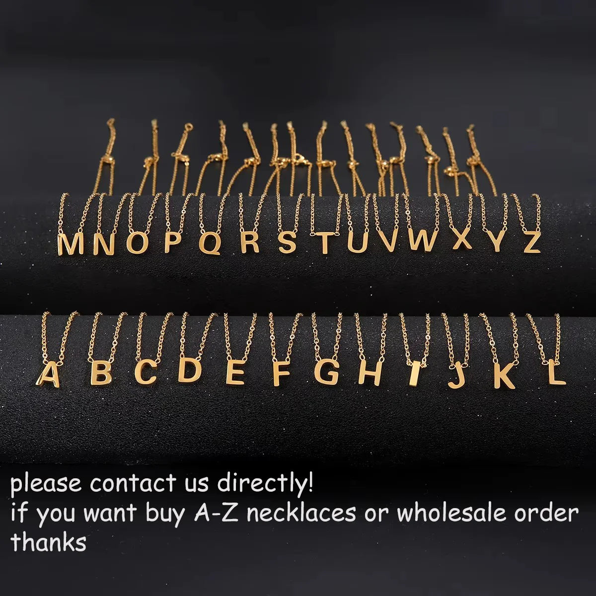 Collier Initiale "Petite Lettre" – Acier Inoxydable 316L & Or