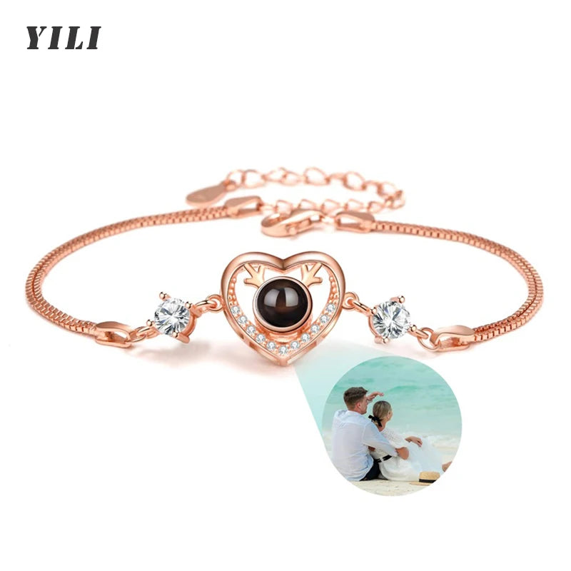 Bracelet Projection Photo Personnalisé – Acier Inoxydable