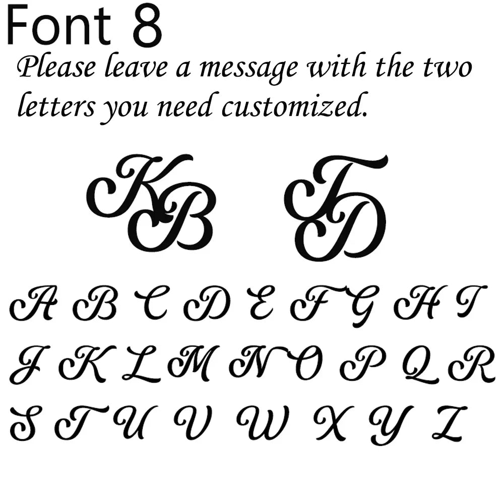 Boutons de Manchette Personnalisés Homme | Initiales Gravées Acier Inoxydable