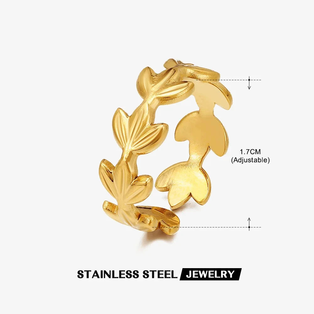 Bagues en acier inoxydable 316L pour femmes, couleur or réglable, petite étoile ouverte, bijoux féminins, cadeaux de mariage, nouvelle tendance