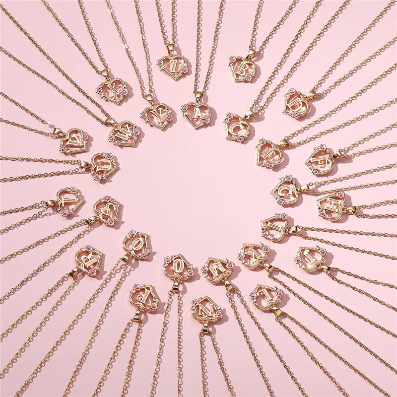 Collier Initiale Florale Signature – Acier Inox & Or 18K