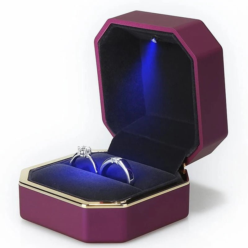 Écrin Luxueux à Bague LED Sécurisé - Protection Suprême pour Bagues de Fiançailles et Proposition Mémorable - SilverProtect - kit de nettoyage et polissage