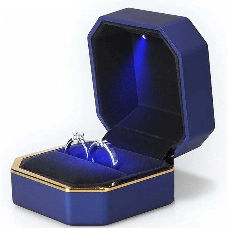 Écrin Luxueux à Bague LED Sécurisé - Protection Suprême pour Bagues de Fiançailles et Proposition Mémorable - SilverProtect - kit de nettoyage et polissage